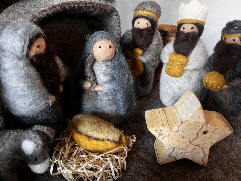 Krippenszene - Filz - Krippenszene - Filz -