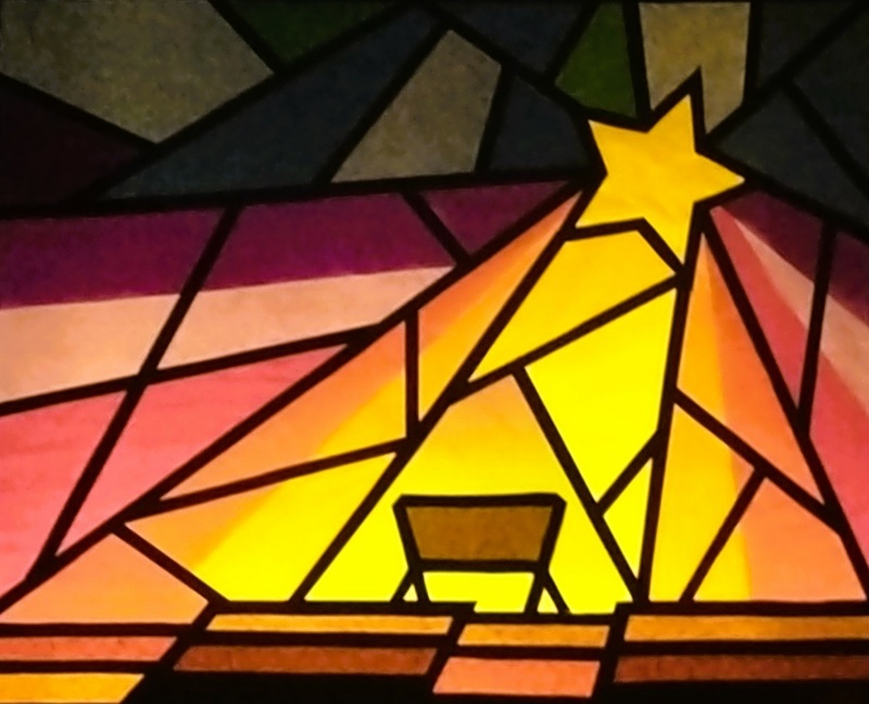 Krippe Fensterbild Anita G�bel