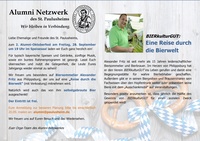 Foto: Im blau-weiß dekorierten historischen Refektorium des St. Paulusheims wird Bierbrauer und -sommelier Alexander Fritz die Alumni der traditionsreichen Schule bei ihrem Oktoberfest auf eine „Reise durch die Bierwelt“ mitnehmen. Foto: Im blau-weiß dekorierten historischen Refektorium des St. Paulusheims wird Bierbrauer und -sommelier Alexander Fritz die Alumni der traditionsreichen Schule bei ihrem Oktoberfest auf eine „Reise durch die Bierwelt“ mitnehmen.